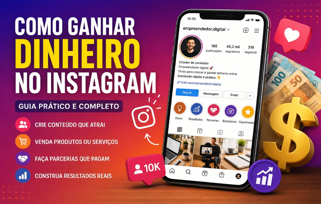 No momento, você está visualizando Como ganhar dinheiro no Instagram trabalhando com conteúdo, vendas e serviços