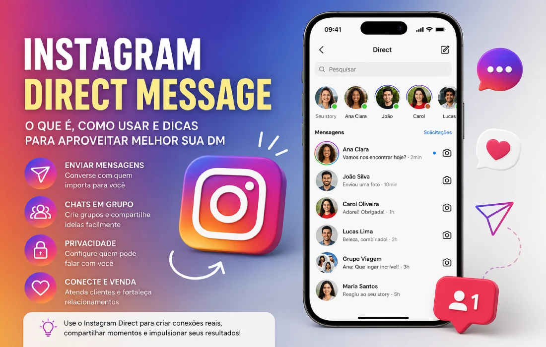 No momento, você está visualizando Instagram Direct Message: o que é, como usar e para que serve a DM do Instagram