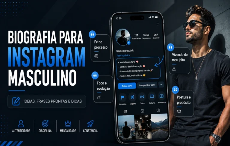 Leia mais sobre o artigo Biografia para Instagram Masculino: Ideias, Frases Prontas e Como Criar a Sua