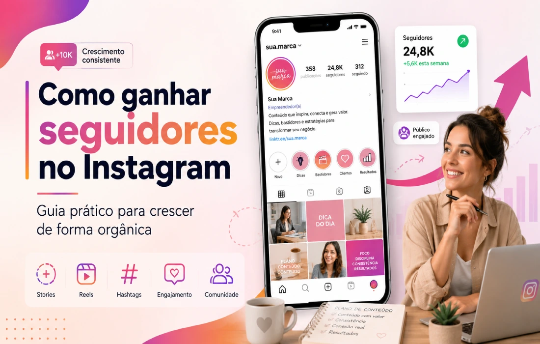 Leia mais sobre o artigo Como ganhar seguidores no Instagram: guia prático para crescer de forma orgânica e segura