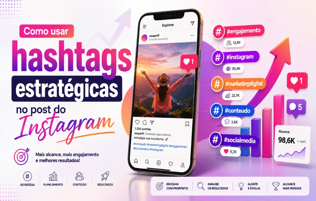 Leia mais sobre o artigo Como usar hashtags estratégicas no post do Instagram