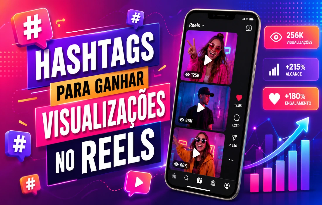 No momento, você está visualizando Hashtags para ganhar visualizações no Reels: listas por nicho e como usar do jeito certo
