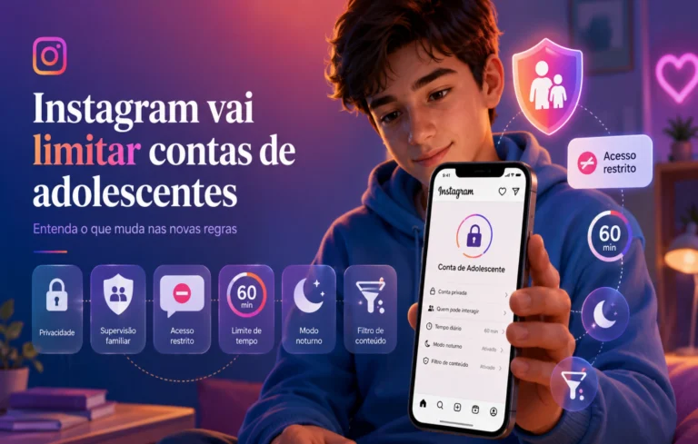 Leia mais sobre o artigo Instagram vai limitar contas de adolescentes: entenda o que muda