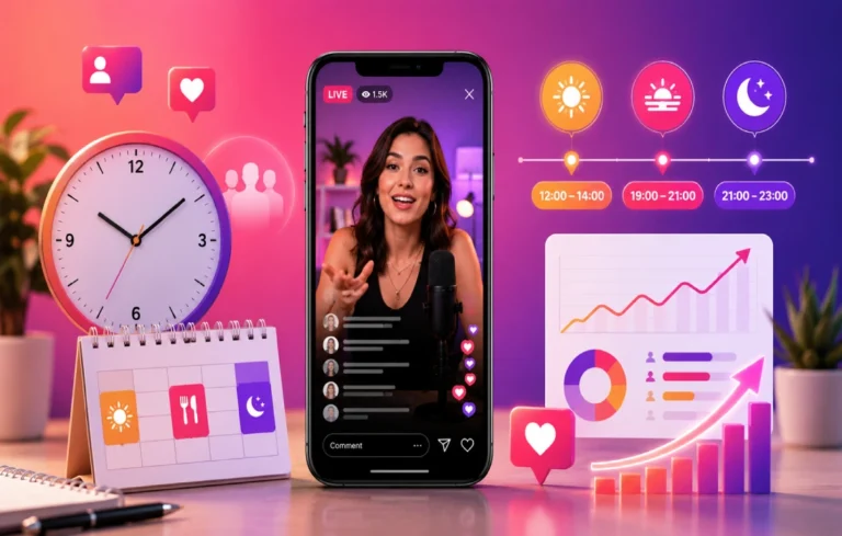 Leia mais sobre o artigo Melhores Horários para Fazer Lives no Instagram: Guia Para Aumentar Alcance e Engajamento