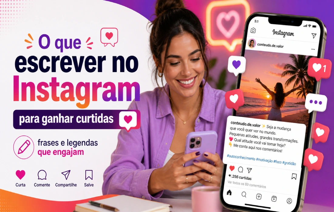 Leia mais sobre o artigo O que escrever no Instagram para ganhar curtidas: frases e legendas que engajam
