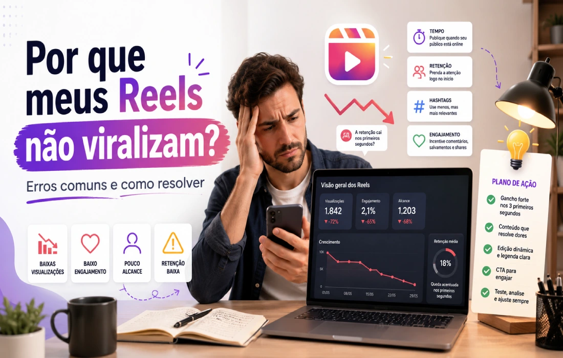 Leia mais sobre o artigo Por que meus Reels não viralizam? Entenda os erros e como resolver