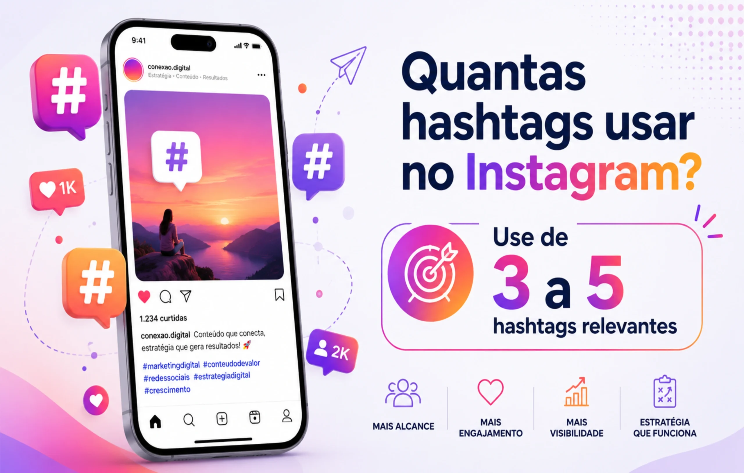No momento, você está visualizando Quantas Hashtags Usar Em Um Post do Instagram? Guia Atualizado