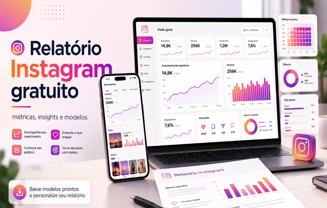 Leia mais sobre o artigo Relatório Instagram gratuito: como criar, quais métricas analisar e melhores modelos