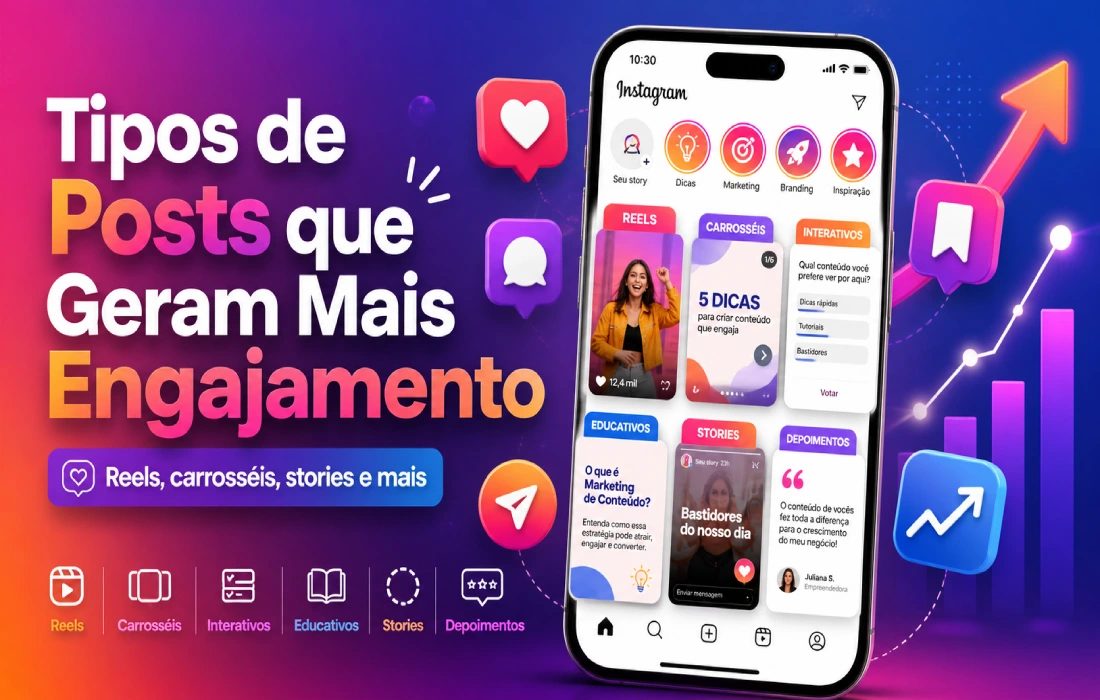 Leia mais sobre o artigo Tipos de Posts que Geram Mais Engajamento no Instagram