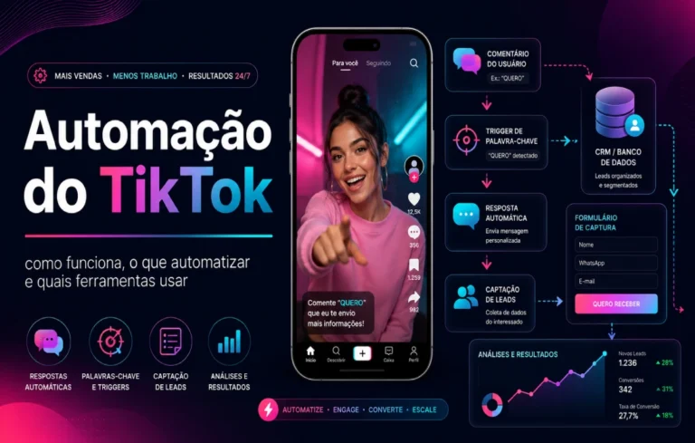 Leia mais sobre o artigo Automação do TikTok: como funciona, o que automatizar e quais ferramentas usar
