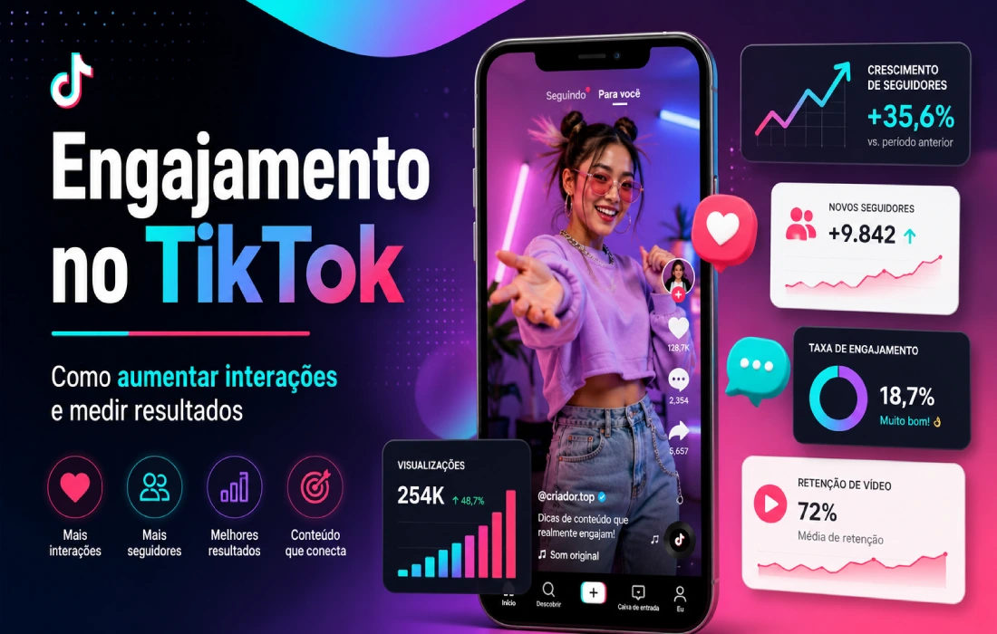 Leia mais sobre o artigo Engajamento no TikTok: como aumentar a interação e medir seus resultados