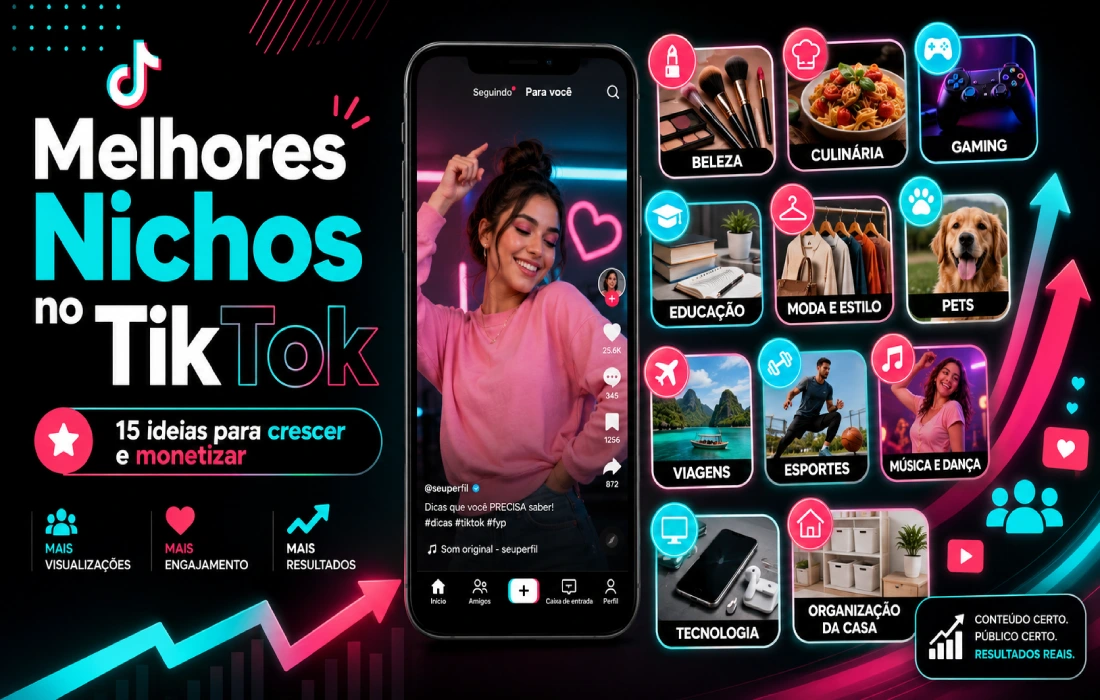 Leia mais sobre o artigo Melhores nichos no TikTok: 15 ideias para crescer e monetizar