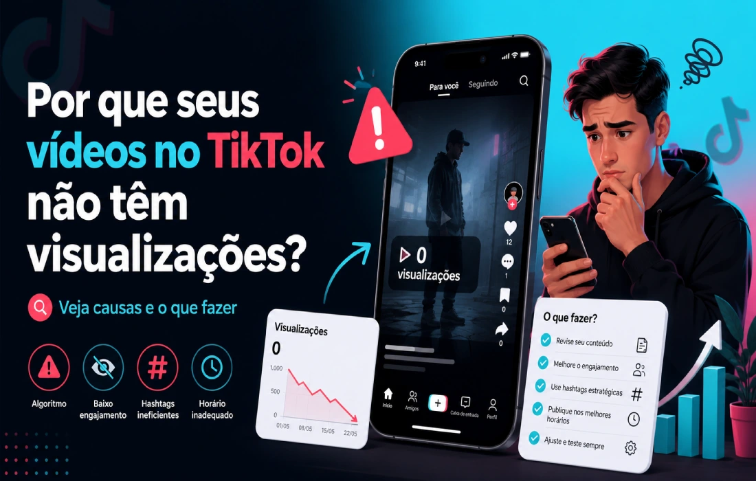 Leia mais sobre o artigo Porque Meus Vídeos do Tiktok Não Tem Visualização? Veja o Que Fazer